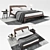 Poliform Kelly Set: Sleek Furniture & Decor 3D model small image 1