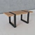 Industrial Loft Metal and Wood Table 3D model small image 2