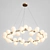 Antique Polished Brass Milk Bubble Chandelier 3D model small image 1