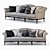 Modern Italian Design 3-Seater Sofa 3D model small image 1