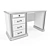 Premium Ivory Desk - Elegant and Functional 3D model small image 3