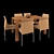 Modern Poliform Table Chair Set 3D model small image 3