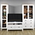 Classic Hemnes Display Cabinet 3D model small image 1