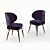 Elegant Mid-Century Dining Chair 3D model small image 1