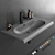 Cielo Fluid Wall-Mounted Washbasin 3D model small image 1