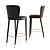 Luxurious Dillon Leather Bar Stool 3D model small image 2