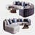 Contemporary Carpanelli Sofa & Minerva Table Set 3D model small image 2