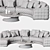 Contemporary Carpanelli Sofa & Minerva Table Set 3D model small image 3