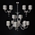 Contemporary Raphael Chandelier 3D model small image 1