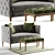 Vanves Chesterfield Settee
Letellier Wood Bench
Seidenberg Green Area Rug 3D model small image 1