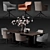 Elegant Poliform Stanford Armchair & Kensington Table 3D model small image 1