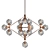 Bronze Clear Modo Chandelier: Sleek Elegance 3D model small image 1