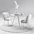 Modern Dining Set: Greer Chairs, Wren Table 3D model small image 3