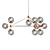 Bronze Clear Modo Chandelier: Elegant Lighting Solution 3D model small image 1