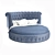 Elegant Round Bed - Soft Wall 3D model small image 1