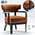 Elegant Small Armchair - Zoe 3D model small image 1