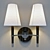 Sleek Glass Wall Sconce 3D model small image 1
