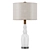 Elegant Whi Ceramic Table Lamp 3D model small image 1