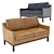 Sleek Leather Sofa: Versatile, Stylish 3D model small image 1
