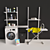 Ultimate Laundry Set: Samsung Washer, Panasonic Iron, IKEA Algot Rack, Knarra Laundry Basket, and More 3D model small image 1