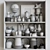 Stylish Collection: Wardrobe with Crockery 3D model small image 2
