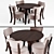 Elegant 5-Piece Dining Set 3D model small image 1