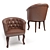 Elegant Cabriole Armchair 3D model small image 1