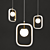 German Glass Pendant Light 3D model small image 1