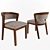 Elegant Venus Dining Chair 3D model small image 1