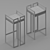 Elegant Randolph Bar Stool 3D model small image 2