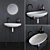 Elegant Oval Washbasin: Monsieur 3D model small image 1