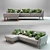 Modern Stylish Corner Sofa 3D model small image 1