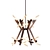 Astral Agnes 24-Light Bronze Chandelier 3D model small image 1