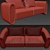 Modern Legno Fabric Sofa 3D model small image 3