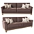 Flanders 3-Seat Sofa: Stylish Comfort for Your Living Room 3D model small image 1