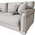Flanders 3-Seat Sofa: Stylish Comfort for Your Living Room 3D model small image 3