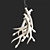 Elegant White Antler Chandelier 3D model small image 1