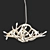 Roll & Hill White Antler Chandelier 3D model small image 1