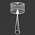 Elegant Metal Floor Lamp 3D model small image 2