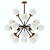 Bistro Brass Round Chandelier 3D model small image 1