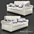 Beige Sofa Bed - FIXHULT, IKEA 3D model small image 1