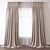 Luxury Velvet Drapes 3D model small image 1