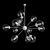 Modern 12-Light Sputnik Chandelier 3D model small image 2