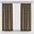 Elegant Classic Style Curtains 3D model small image 1