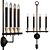 Elegant Gaillard Wall Lamp 3D model small image 1