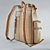 Title: Vintage Leather Backpack 3D model small image 2