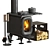 Compact Agni Wood Burning Stove 3D model small image 1