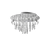 Elegant Chrome Crystal Ceiling Light 3D model small image 1