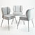 Elegant Velvet Chair 3D model small image 2