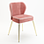 Elegant Velvet Chair 3D model small image 3